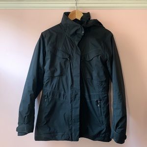 Nau waterproof / puffer lined  rain/snow jacket black hooded S